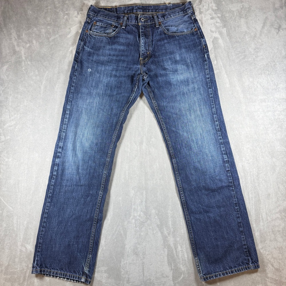 Levis 559 Relaxed Straight Jeans Mens 34x34‎ Dark Wash Blue Denim